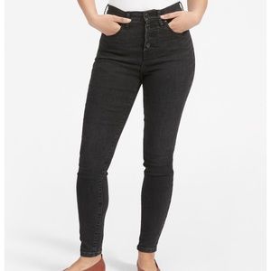 Everlane Stretch High-Rise Skinny Button Fly